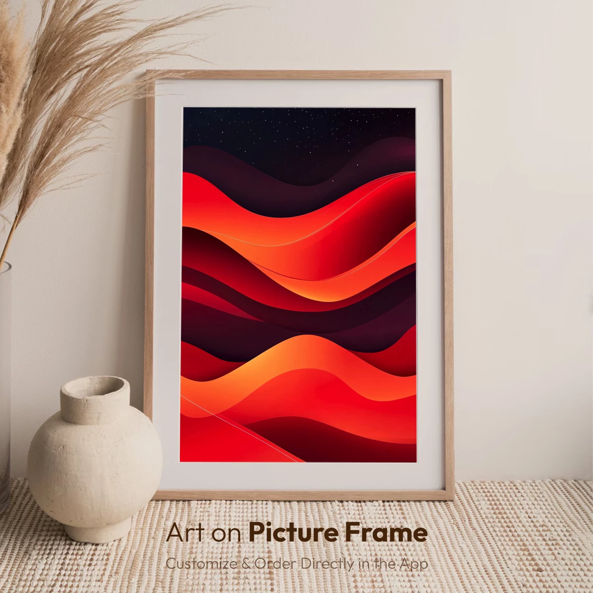 Crimson Waves Under Starlit Skies - Image 7