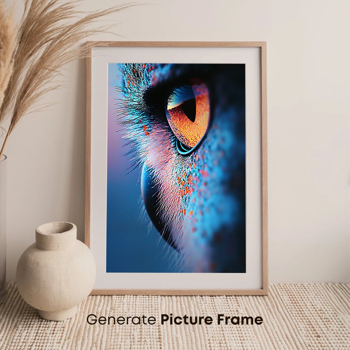 Feline Vision: Golden Eye in Blue Twilight - Image 7
