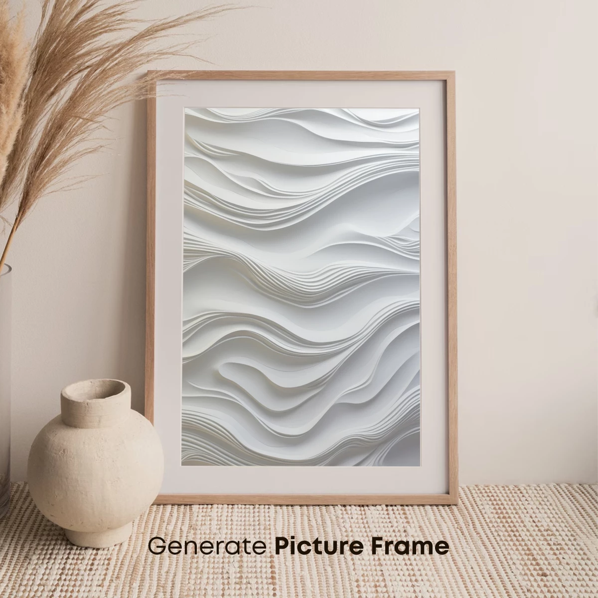 Elegant White Waves: A Sculptural Symphony - Image 7