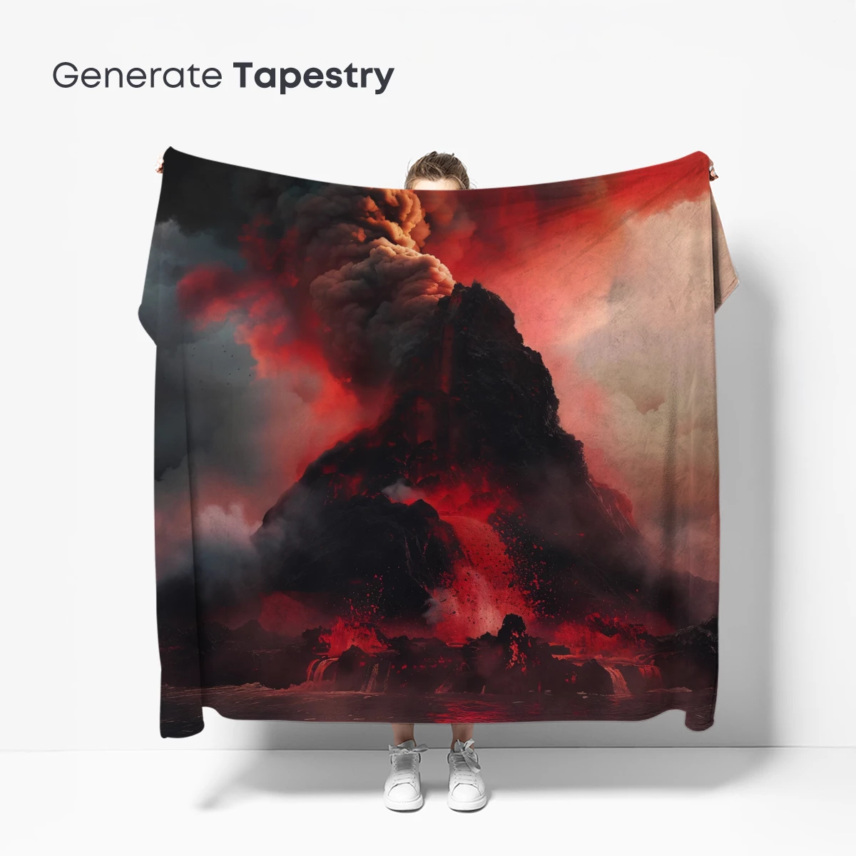 Erupting Volcano: Inferno's Dance Over the Sea - Image 5