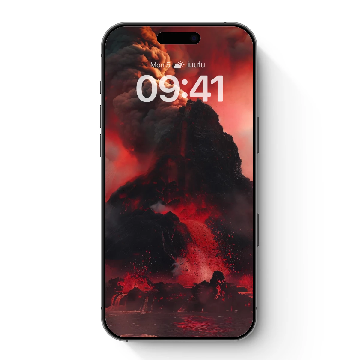 Erupting Volcano: Inferno's Dance Over the Sea