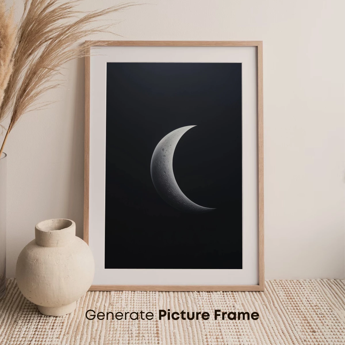 Eclipse of Solitude: Crescent Moon in Shadows - Image 7