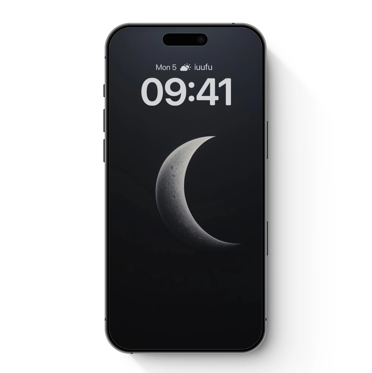 Eclipse of Solitude: Crescent Moon in Shadows