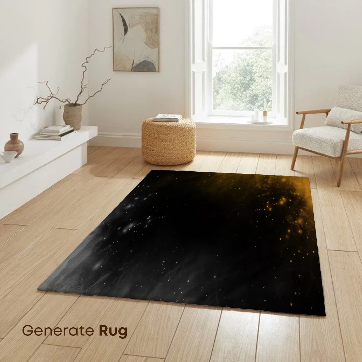 Cosmic Dust Vortex: Yellow and Silver Nebula - Image 6