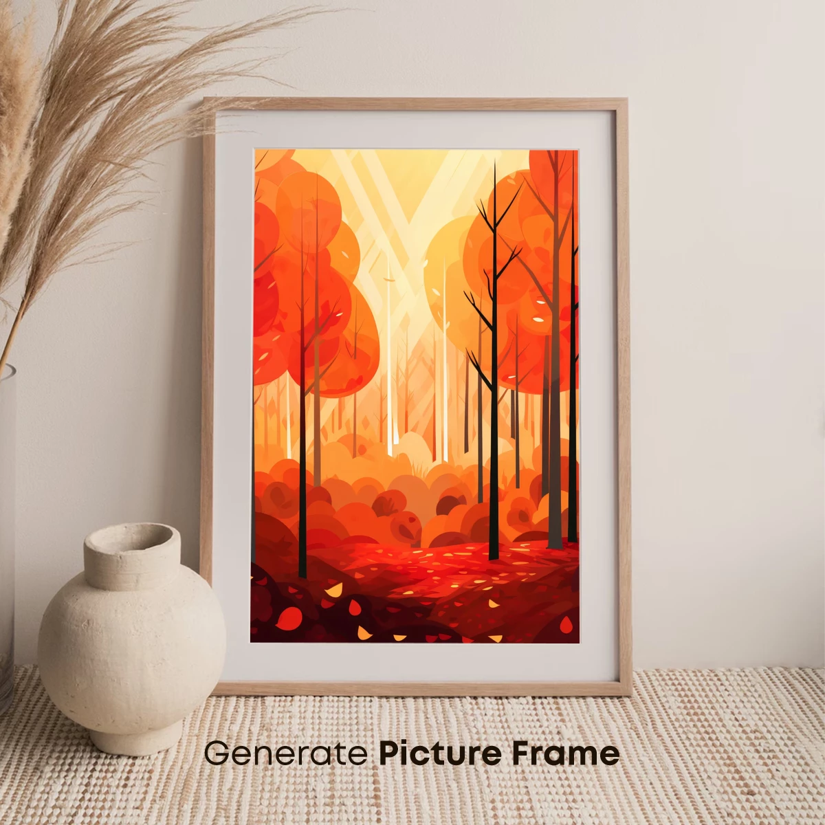 Autumn Blaze: A Forest of Fiery Oranges and Reds - Image 7