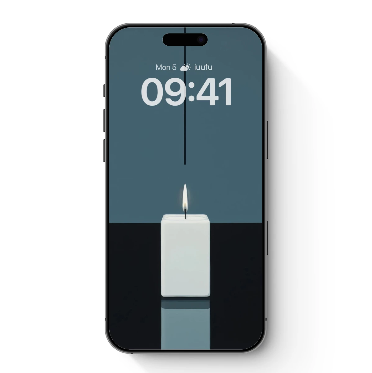 Candlelight Reflection: Minimalist Elegance