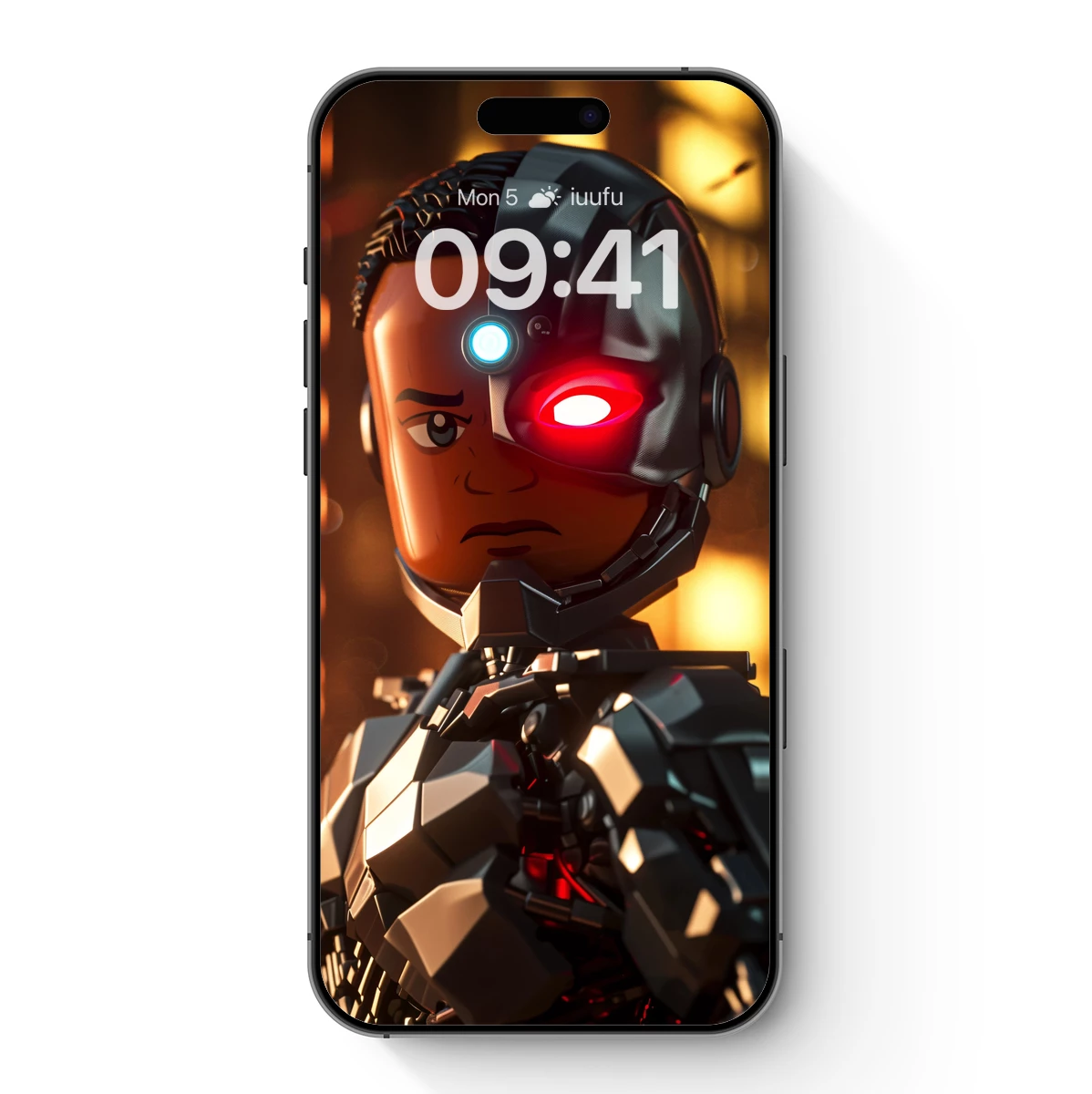 Cybernetic Visionary: Futuristic Half-Mechanical Face Art