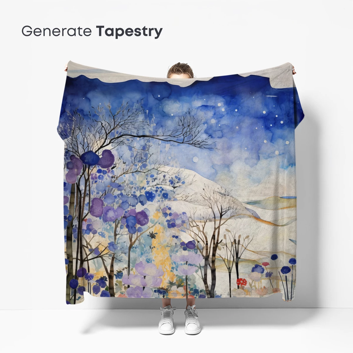 Enchanted Floral Midnight: A Watercolor Symphony - Image 5