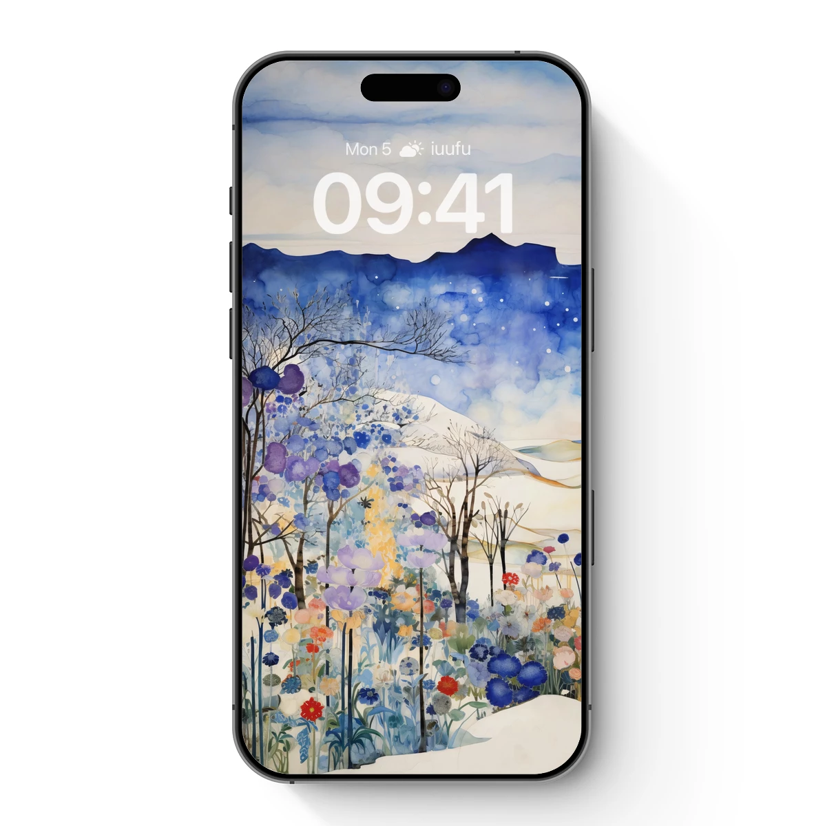 Enchanted Floral Midnight: A Watercolor Symphony