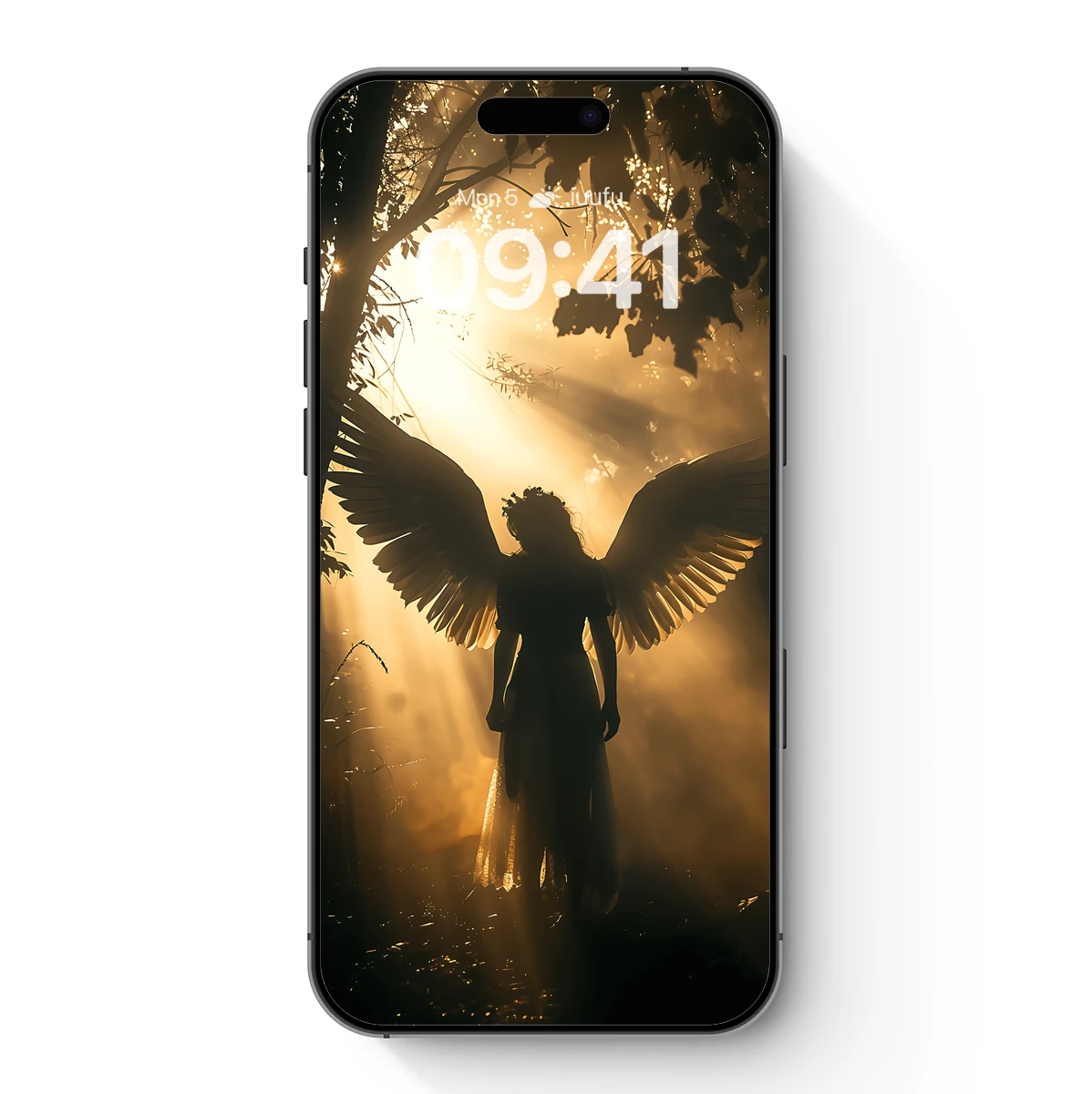 Ethereal Angel in Golden Dawn