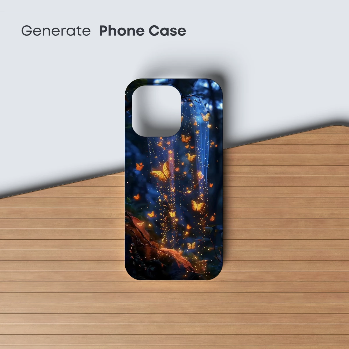 Enchanted Butterfly Cascade in Twilight Forest - Image 3