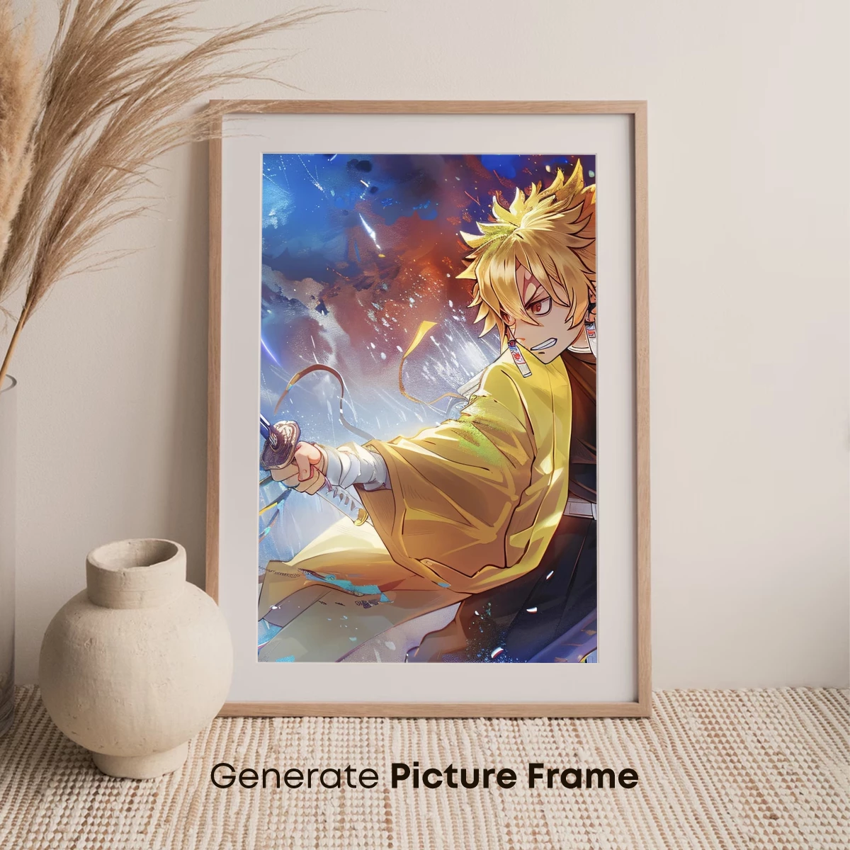 Blazing Samurai: Anime Warrior in Dynamic Action - Image 7