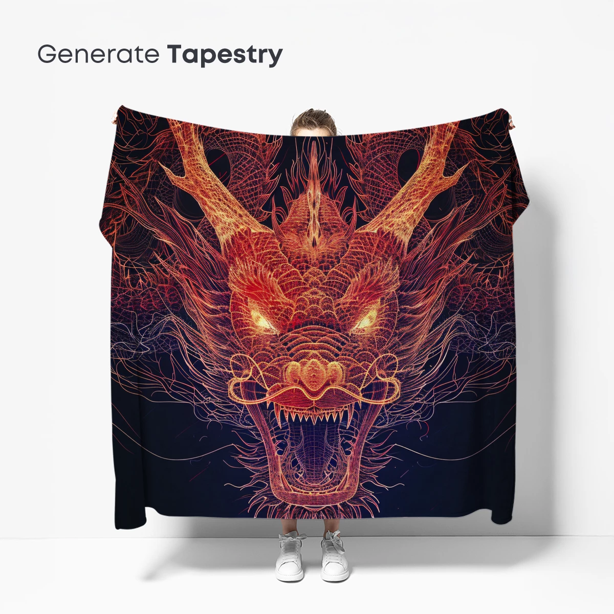 Fiery Dragon's Roar: Wireframe Mythology - Image 5