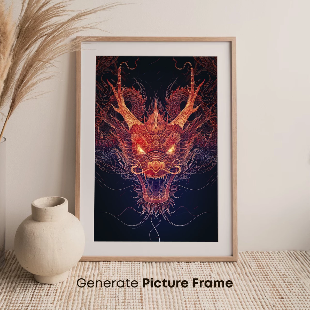 Fiery Dragon's Roar: Wireframe Mythology - Image 7