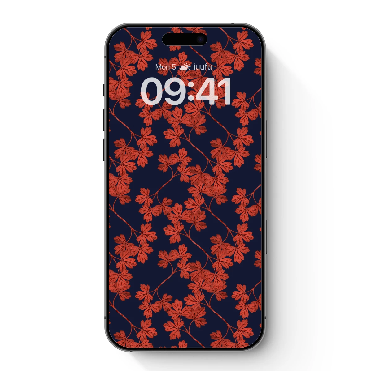 Crimson Vine Whisper: Navy Depths