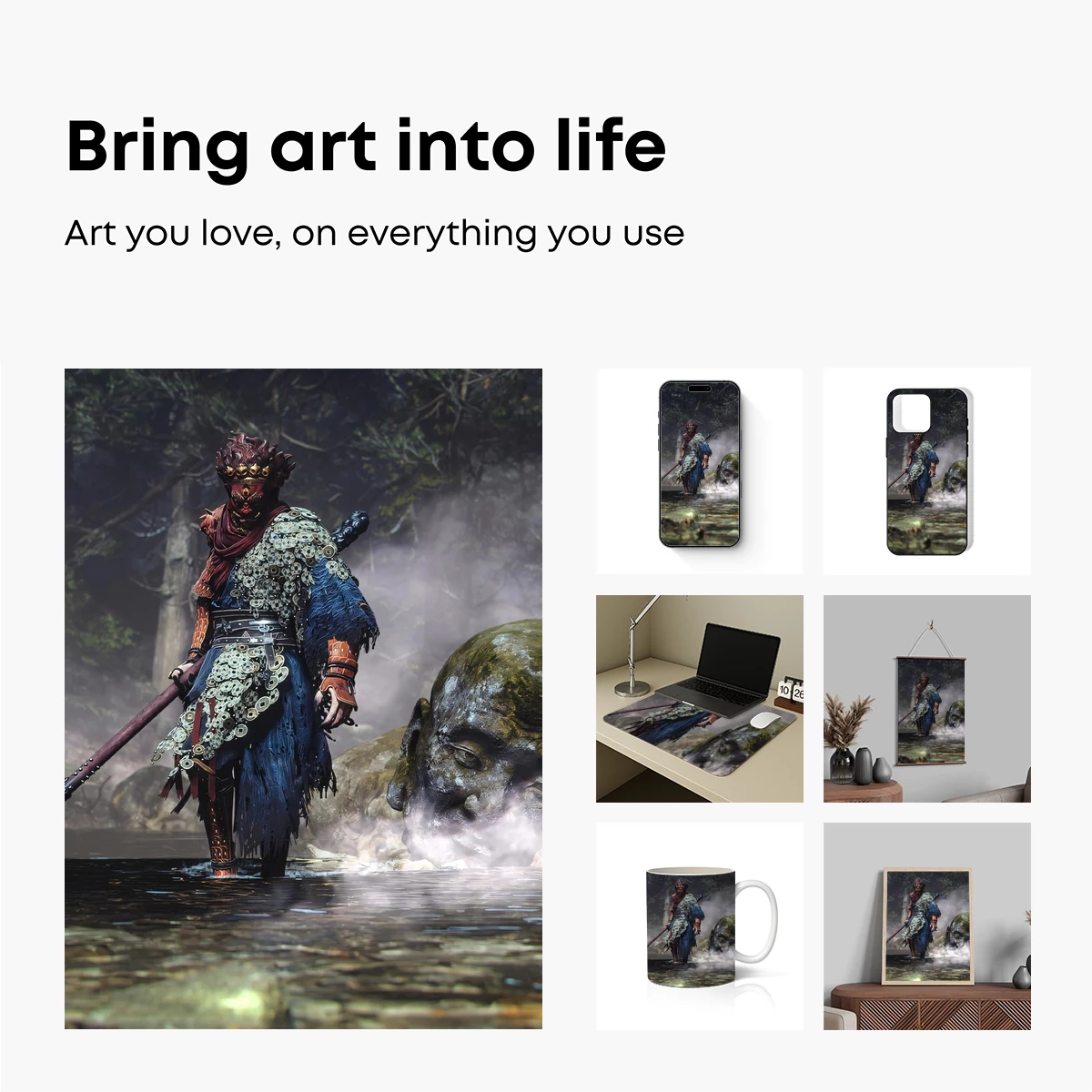 Mystic Warrior by the Enchanted Stream - Image 2
