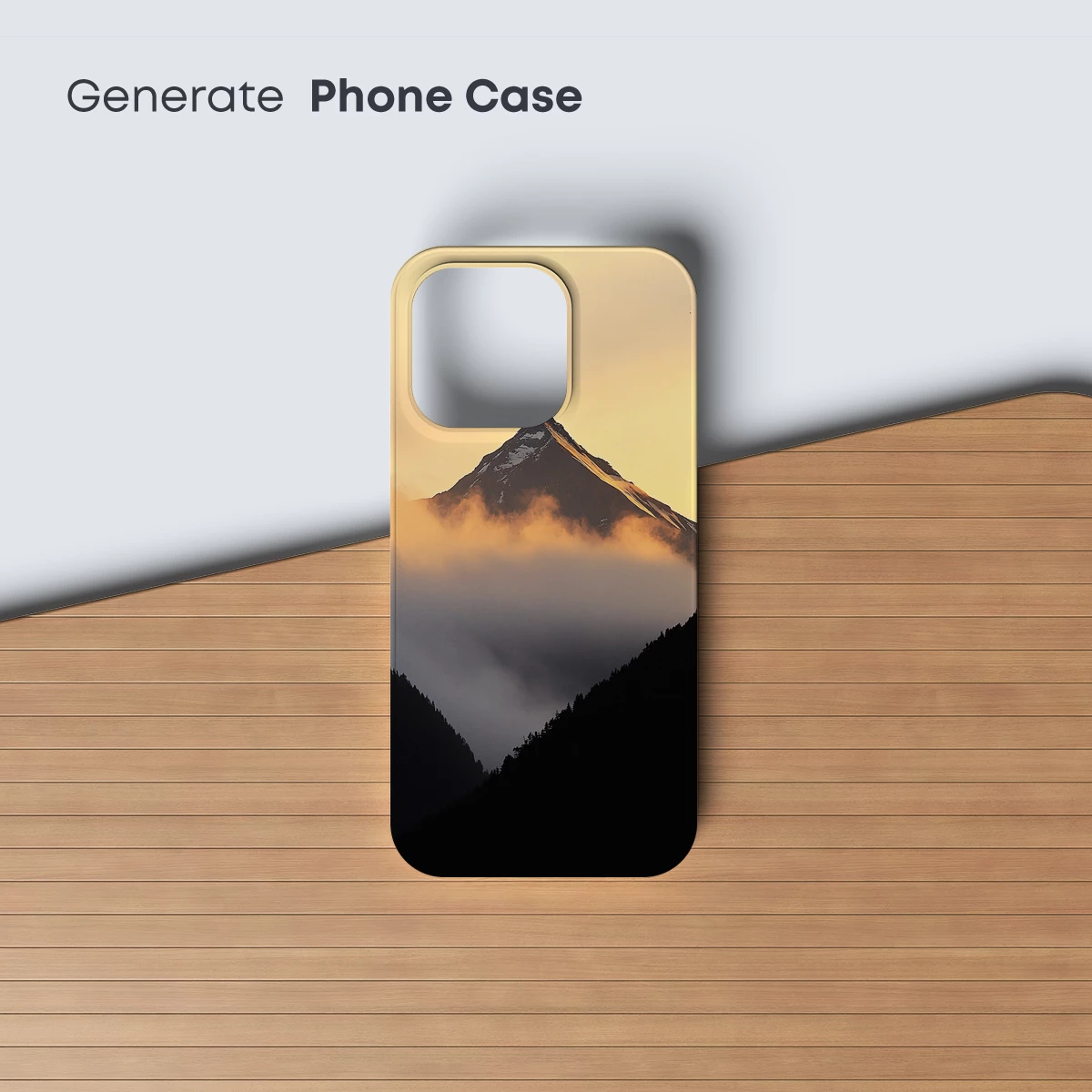 Golden Peak Emerging from Misty Veils - Image 3