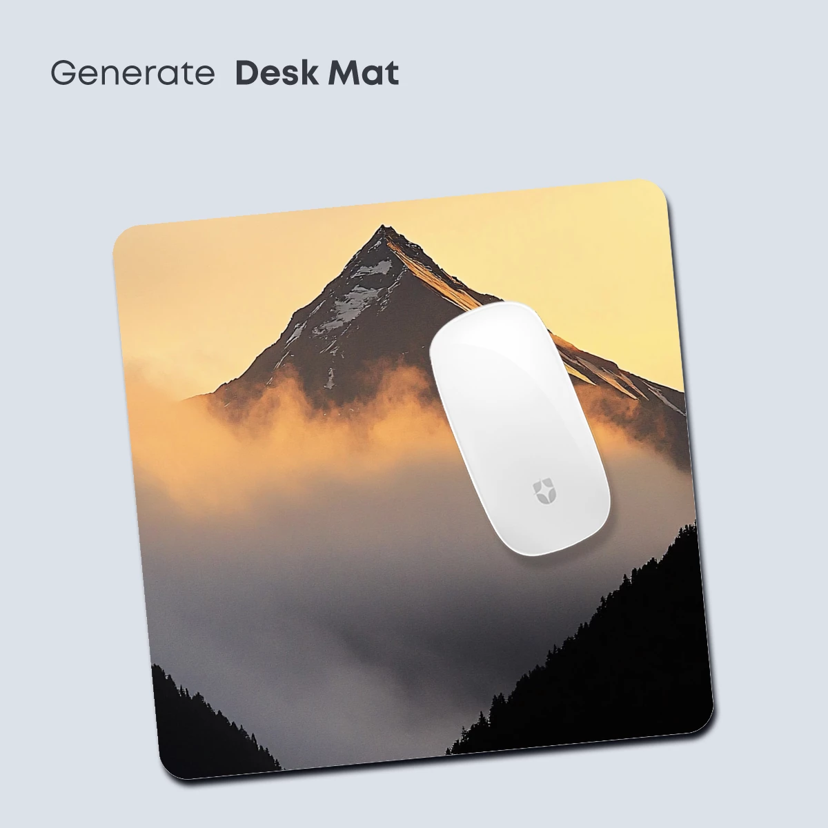 Golden Peak Emerging from Misty Veils - Image 4