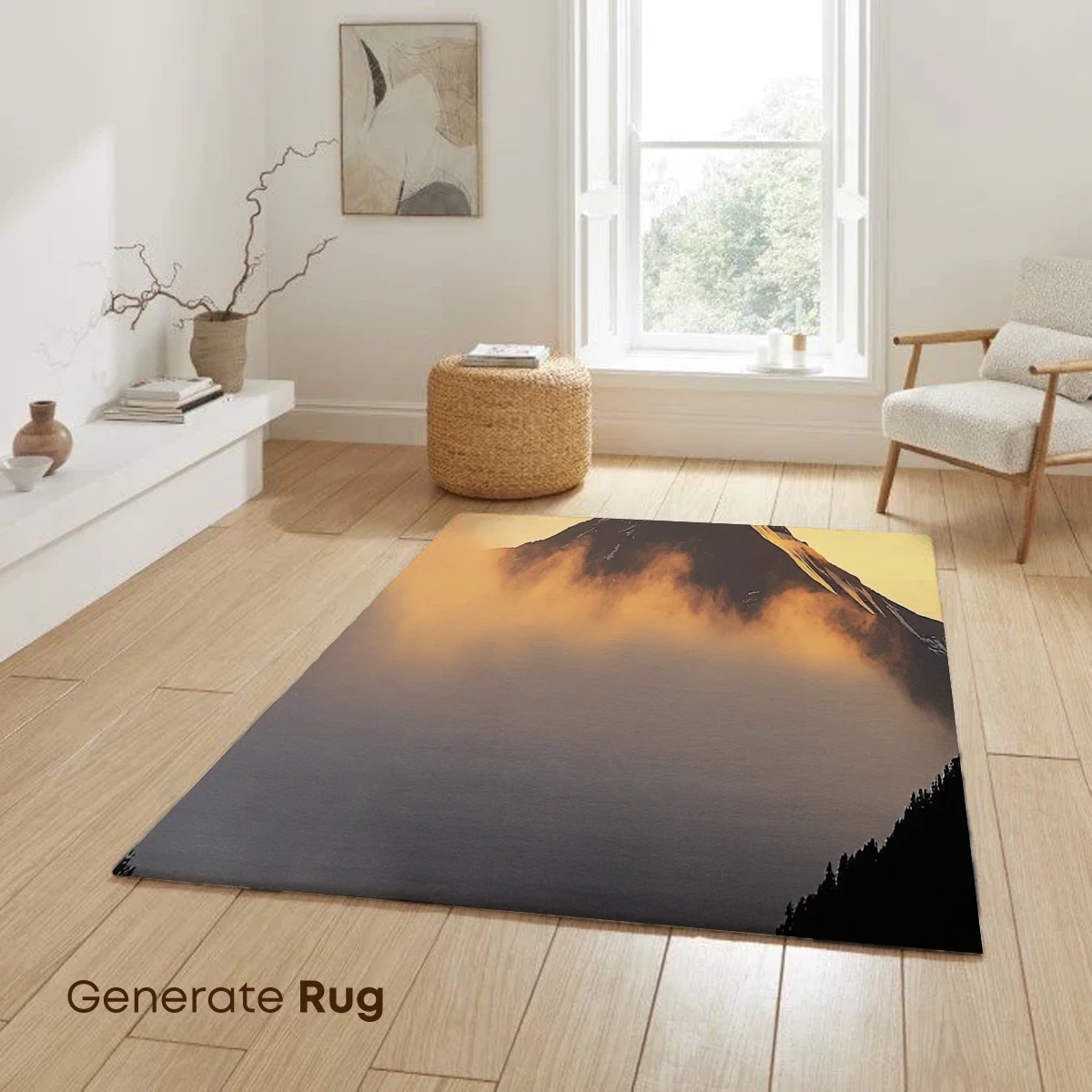 Golden Peak Emerging from Misty Veils - Image 6