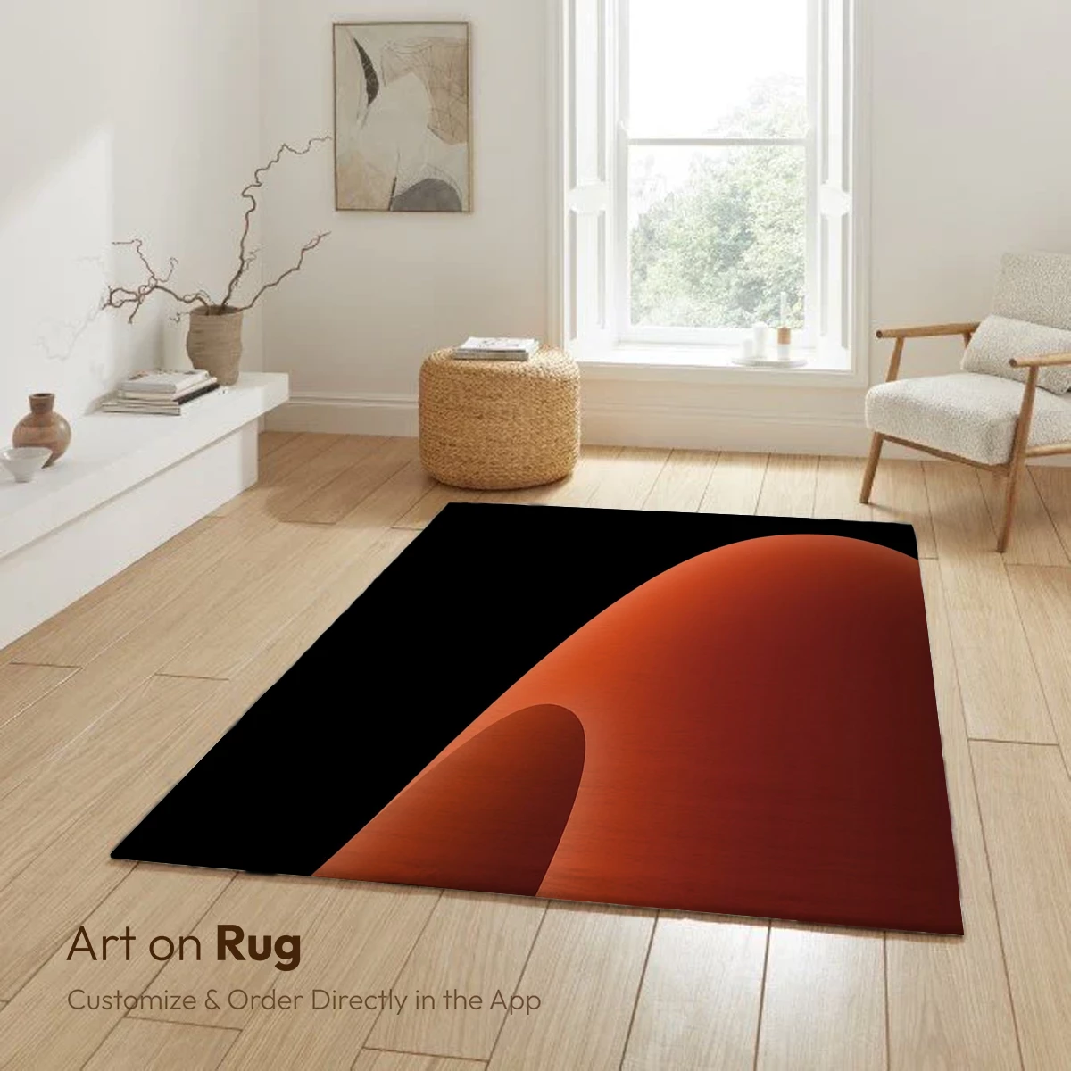 Eclipse of Form: Abstract Orange Sculpture - Image 6