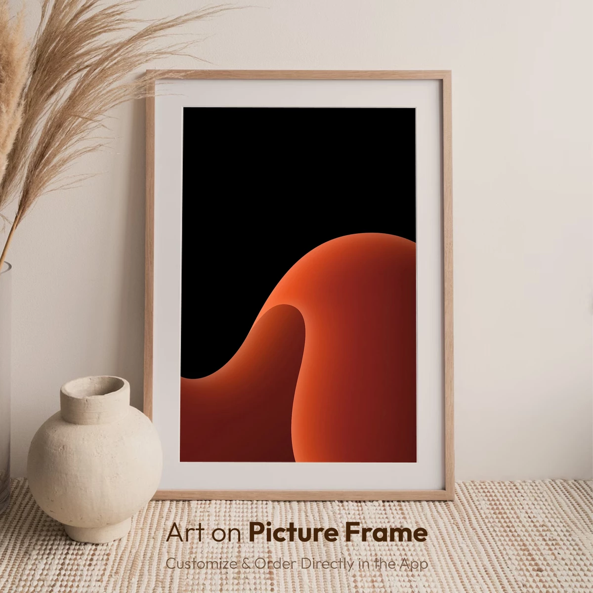 Eclipse of Form: Abstract Orange Sculpture - Image 7