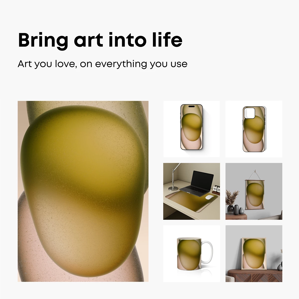 Golden Orb Harmony: Abstract Sculptural Forms - Image 2