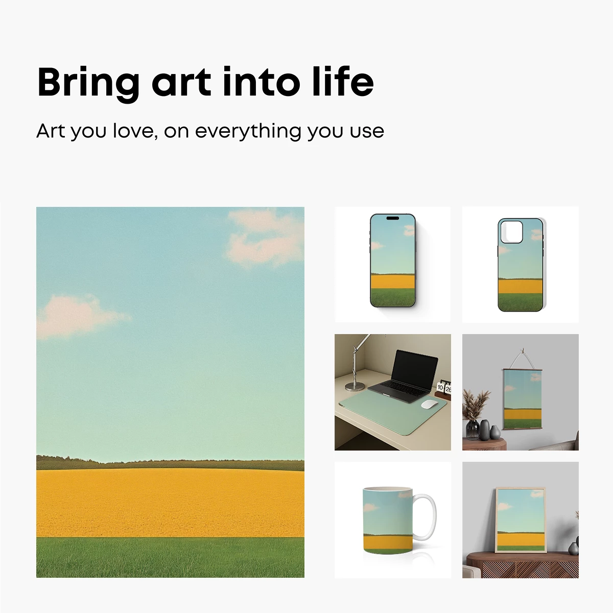Golden Fields Under Pastel Skies - Image 2