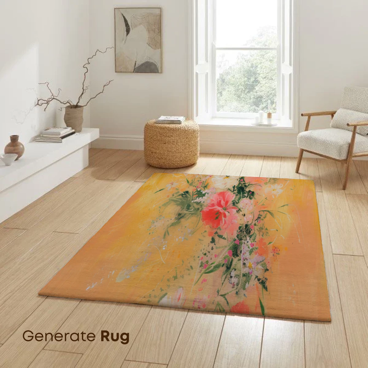 Bouquet of Warm Hues: Impressionist Floral Symphony - Image 6