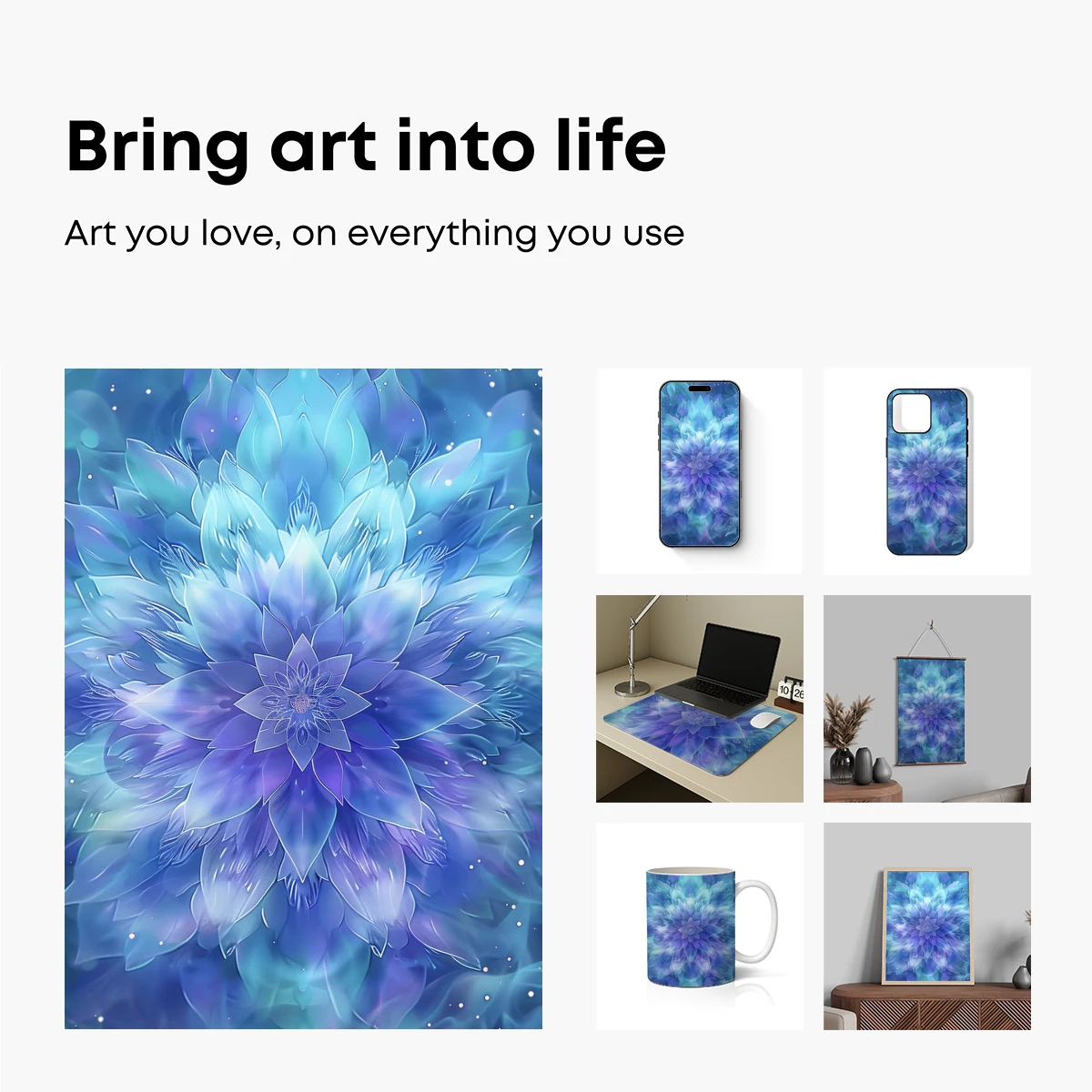 Ethereal Blue Lotus Bloom - Image 2