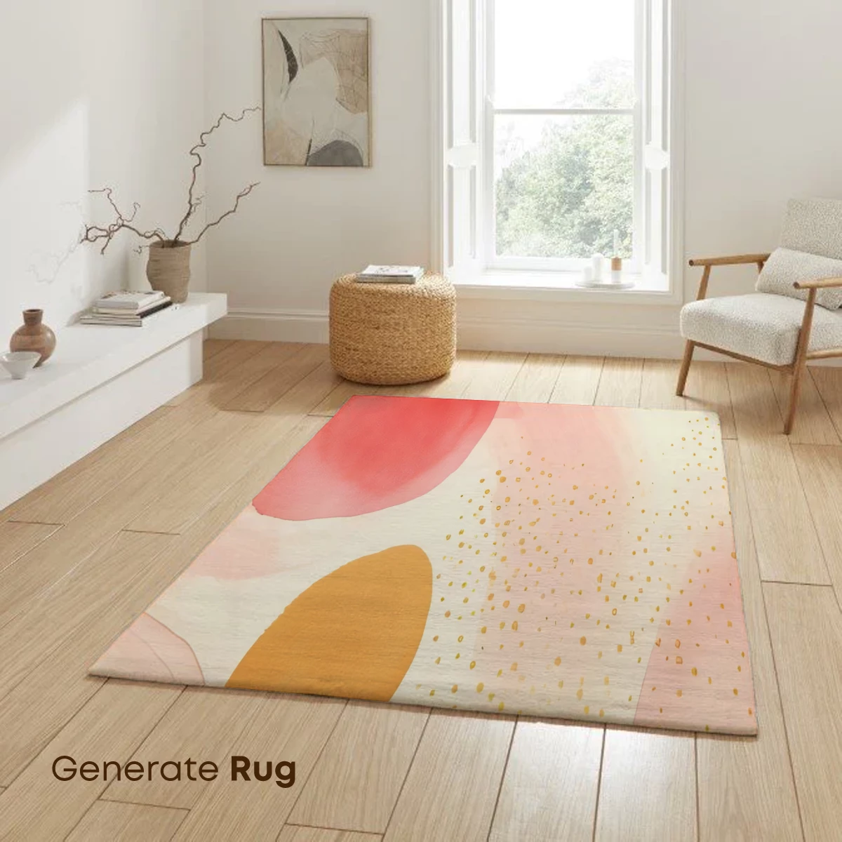 Blush and Gold Abstract Blooms - Image 6