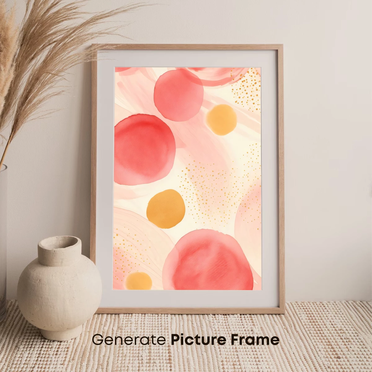 Blush and Gold Abstract Blooms - Image 7