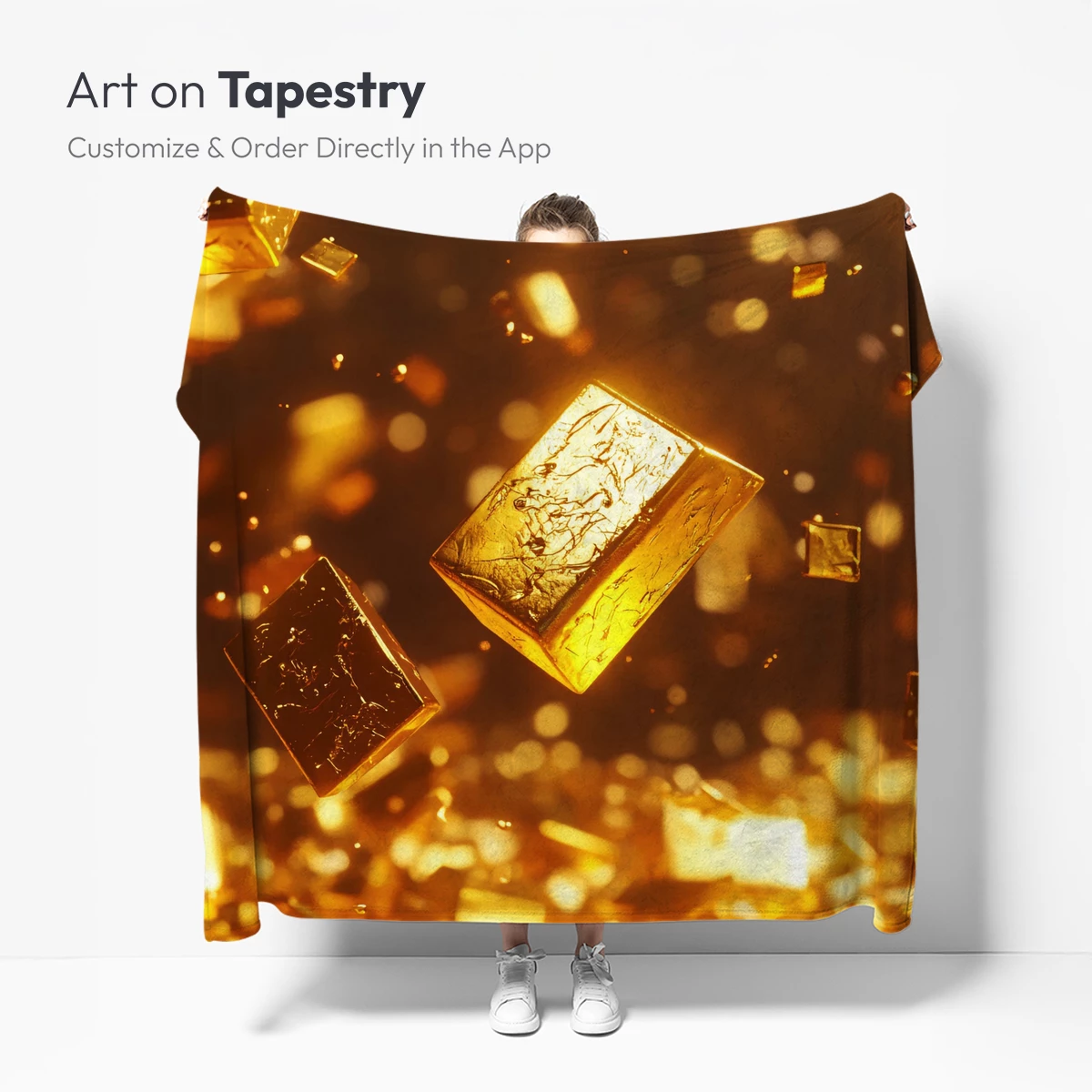 Golden Cubes in Ethereal Light - Image 5