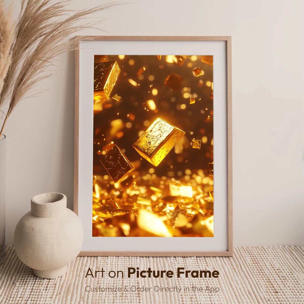 Golden Cubes in Ethereal Light - Image 7