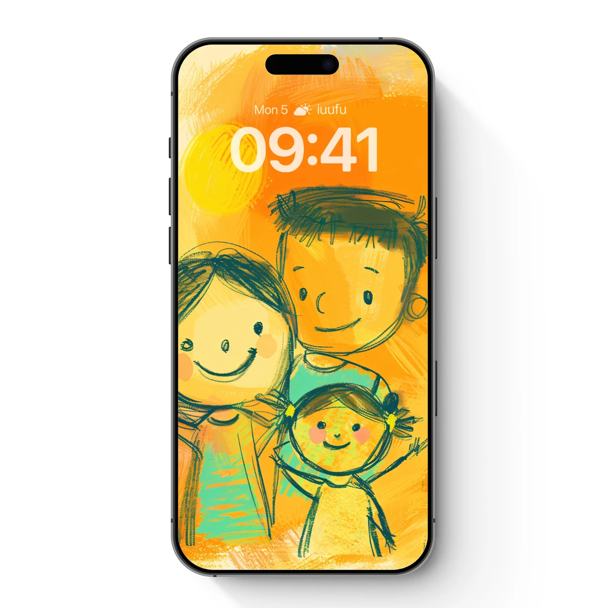 Joyful Family Sketch in Vibrant Hues