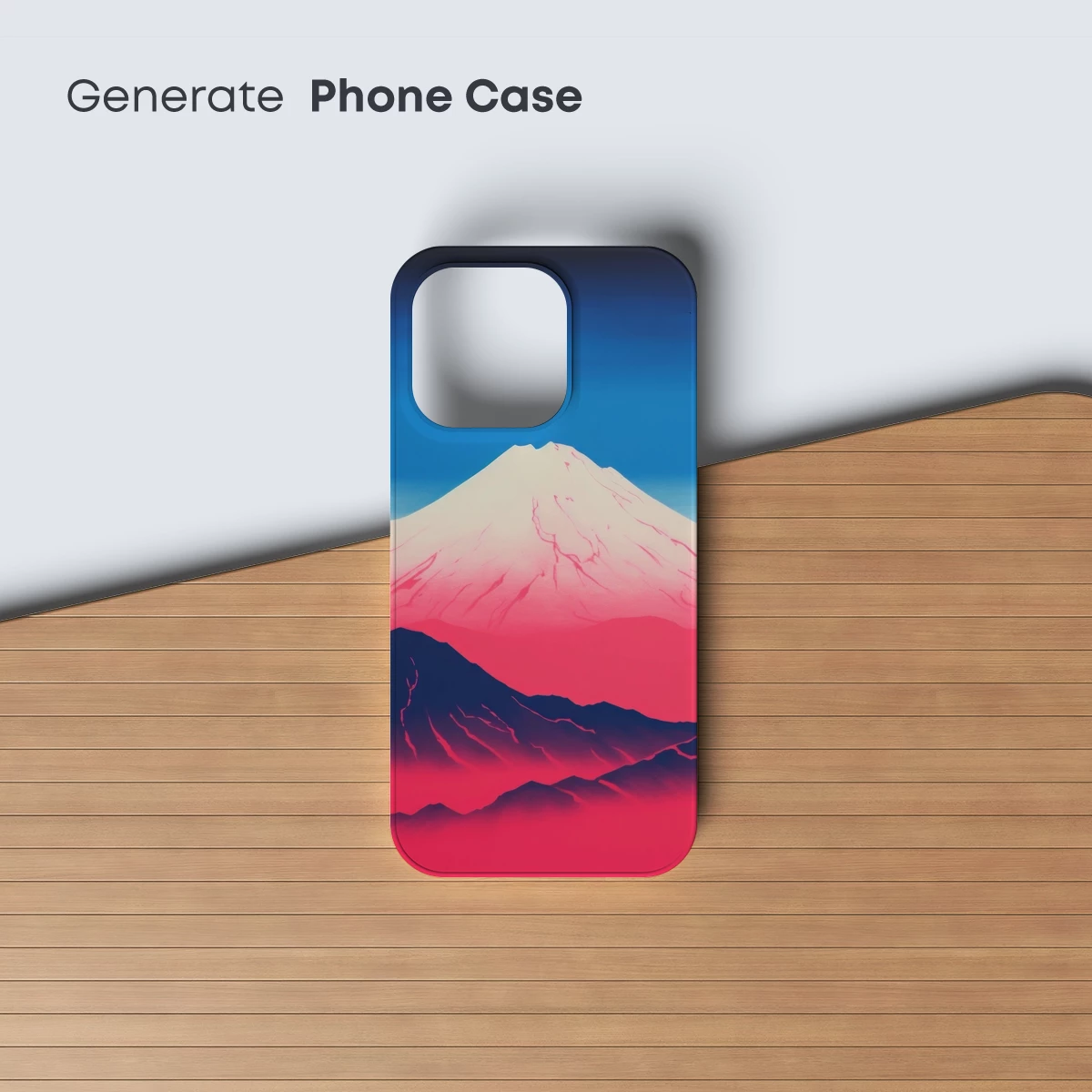 Fuchsia Fuji: Modern Minimalist Mountain Art - Image 3