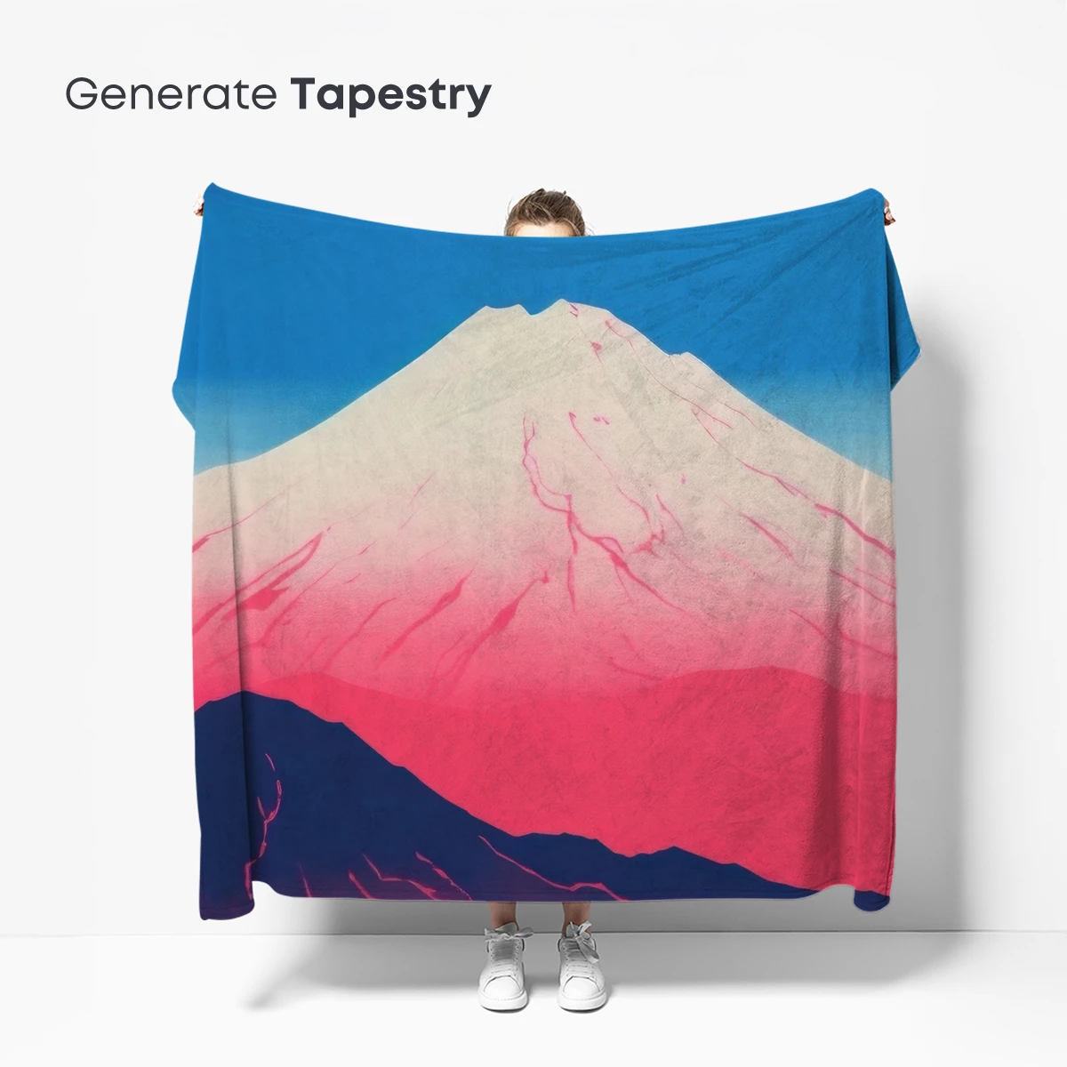 Fuchsia Fuji: Modern Minimalist Mountain Art - Image 5