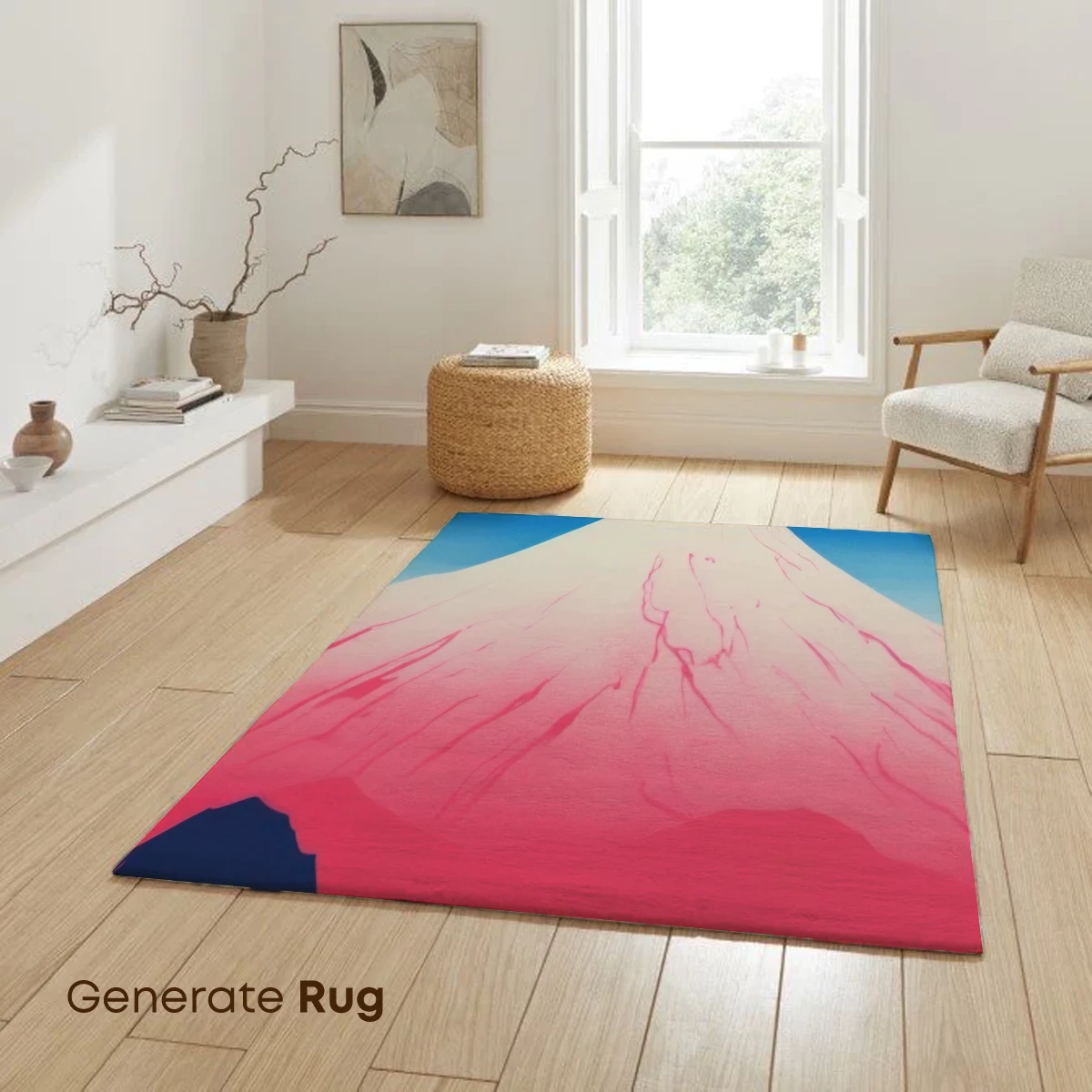 Fuchsia Fuji: Modern Minimalist Mountain Art - Image 6