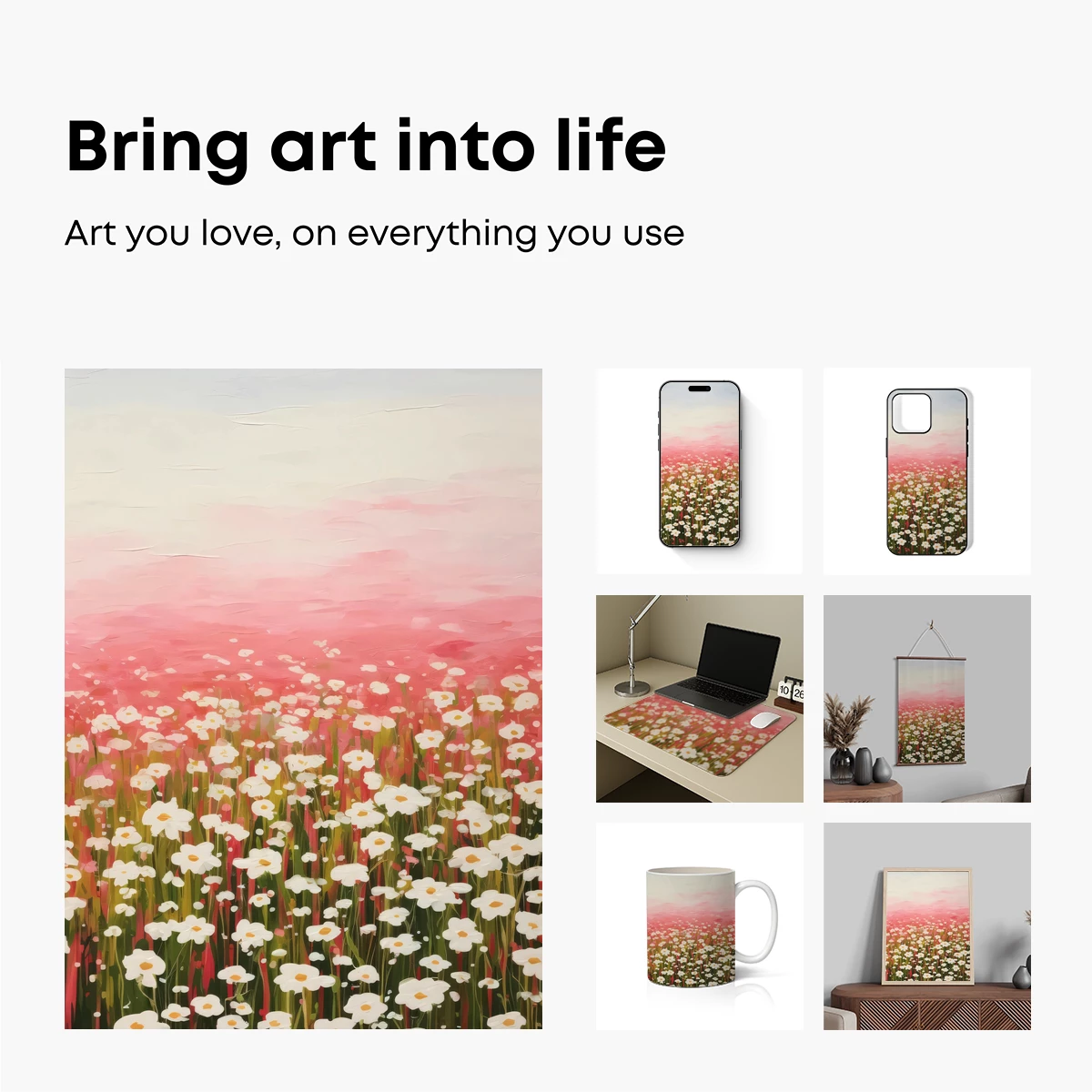 Daisy Dreamland: Soft Pink Horizon - Image 2