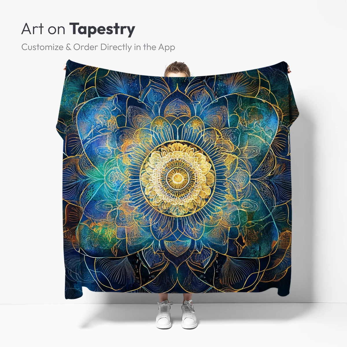 Golden Mandala Bloom: Mystical Floral Artistry - Image 5