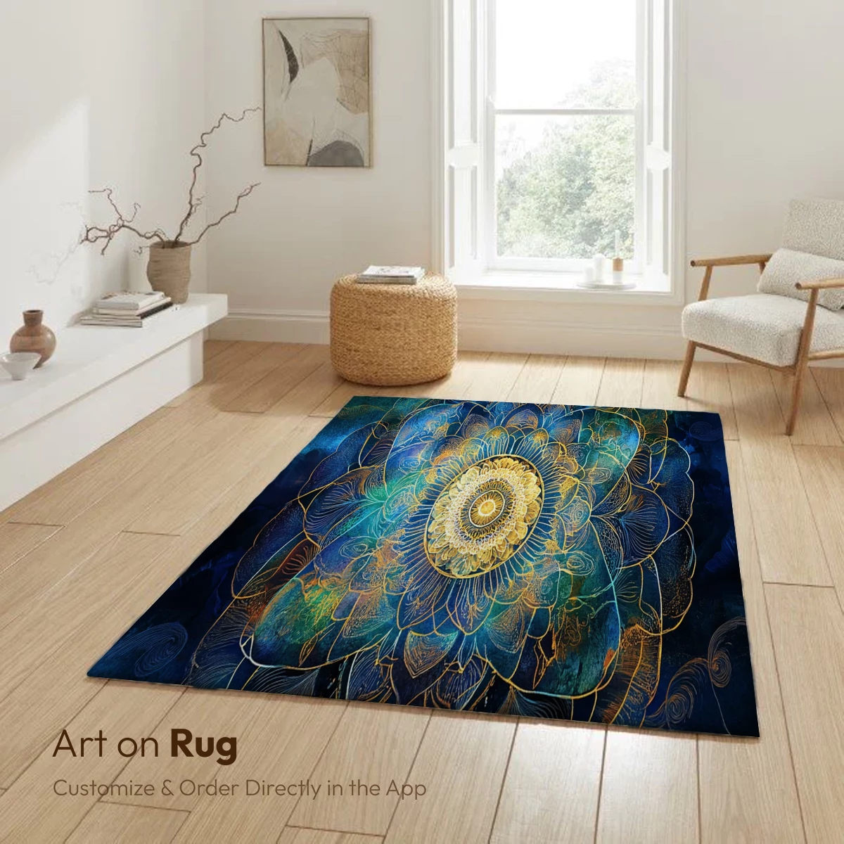 Golden Mandala Bloom: Mystical Floral Artistry - Image 6