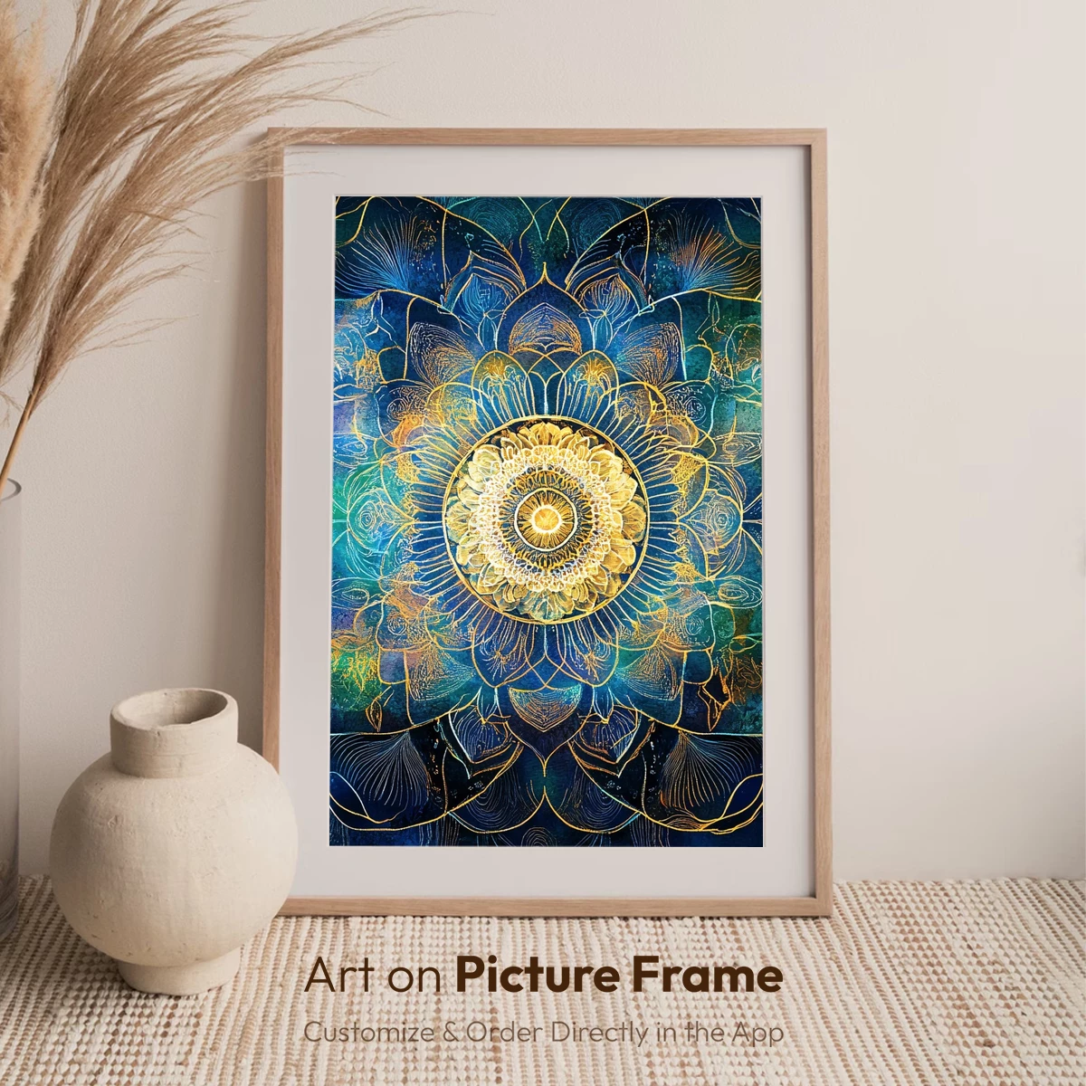 Golden Mandala Bloom: Mystical Floral Artistry - Image 7