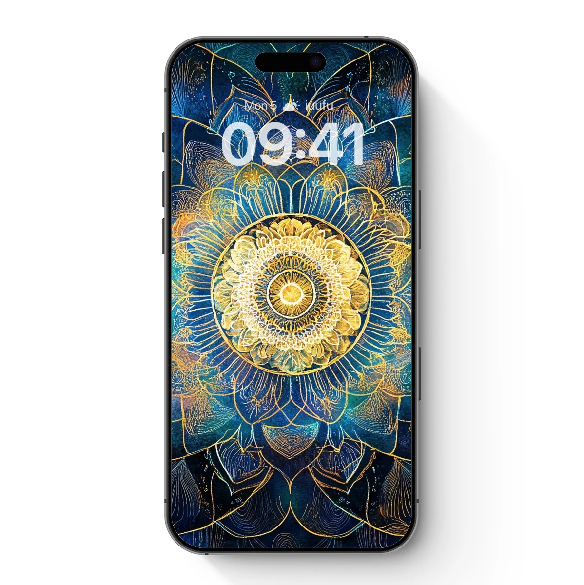 Golden Mandala Bloom: Mystical Floral Artistry