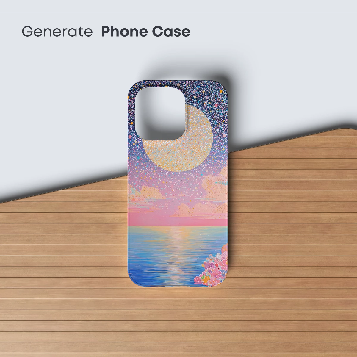 Dreamy Dotted Moonrise Over Serene Waters - Image 3