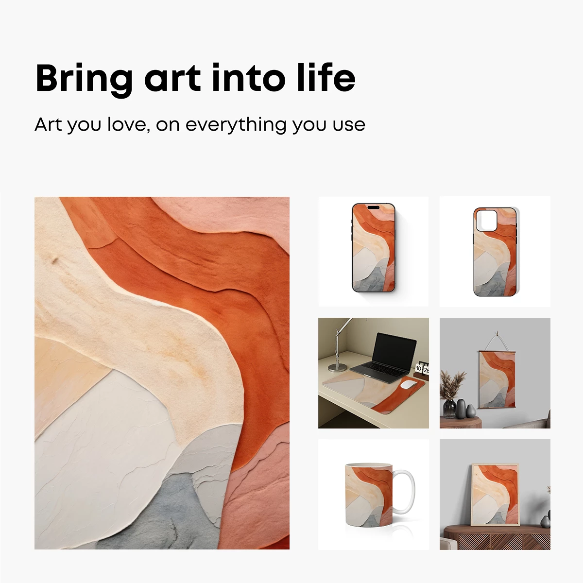 Abstract Terracotta Flow: Earthy Layers in Motion - Image 2