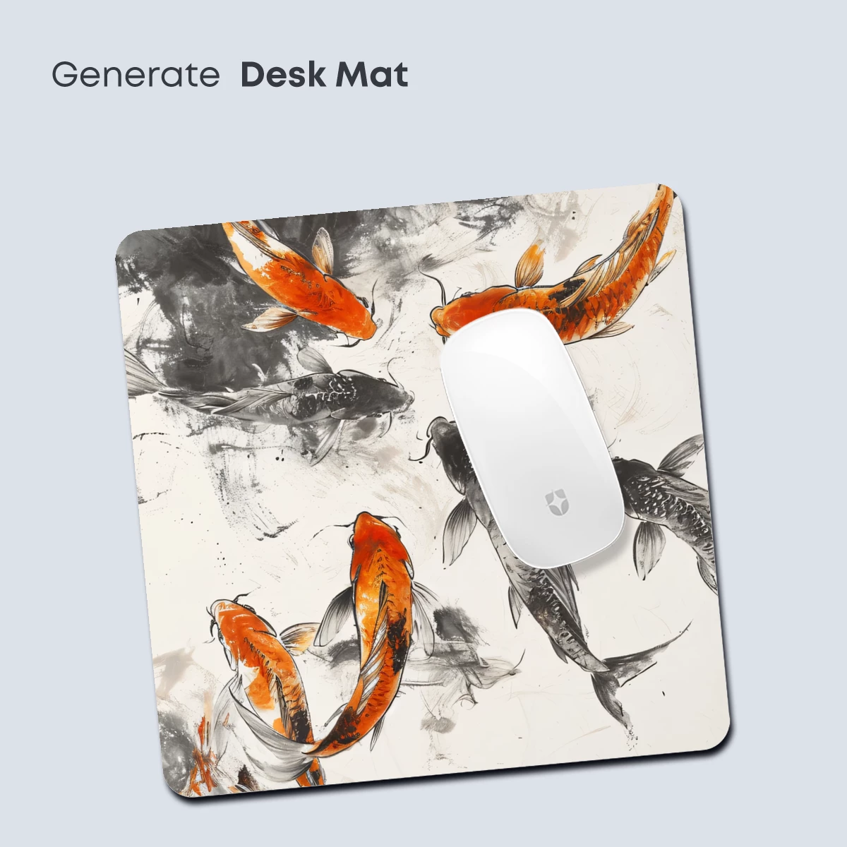 Ink-Swirl Koi: Elegance in Monochrome and Gold - Image 4