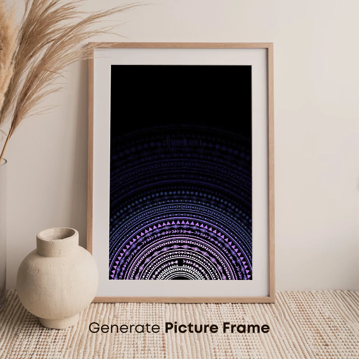 Ethereal Mandala: Purple Hues in Cosmic Harmony - Image 7