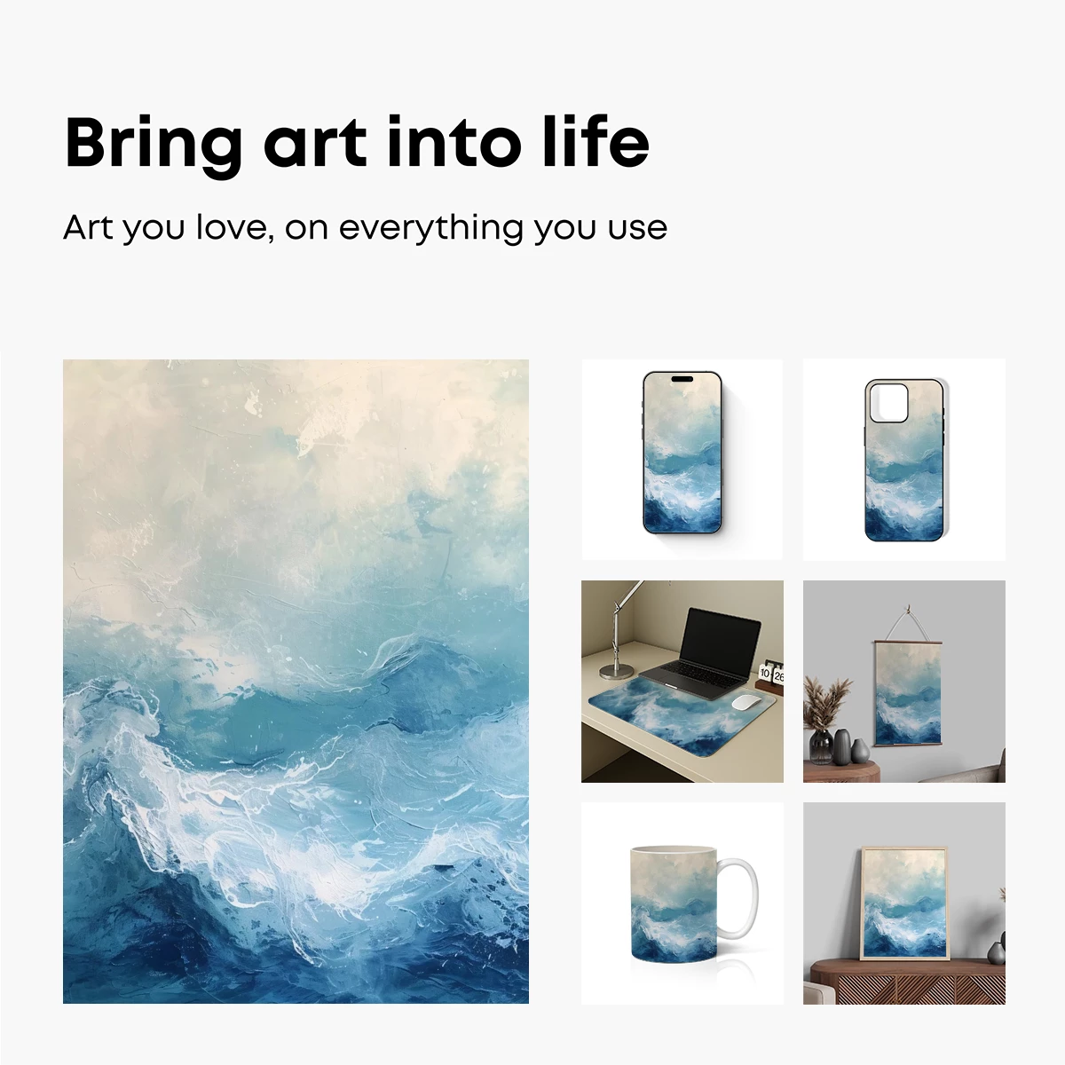 Oceanic Symphony: Abstract Waves in Motion - Image 2