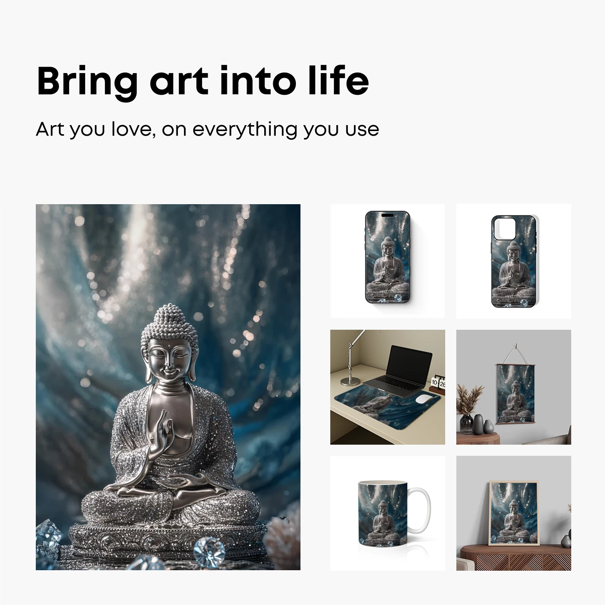 Ethereal Buddha in Crystal Serenity - Image 2