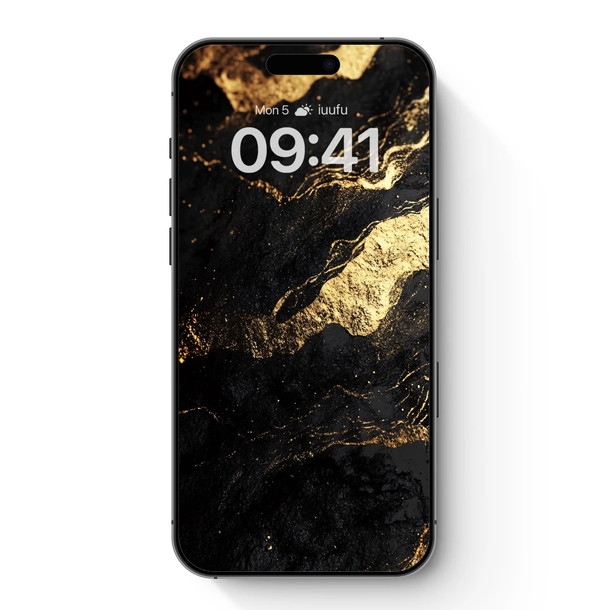 Golden Veins in Midnight Marble