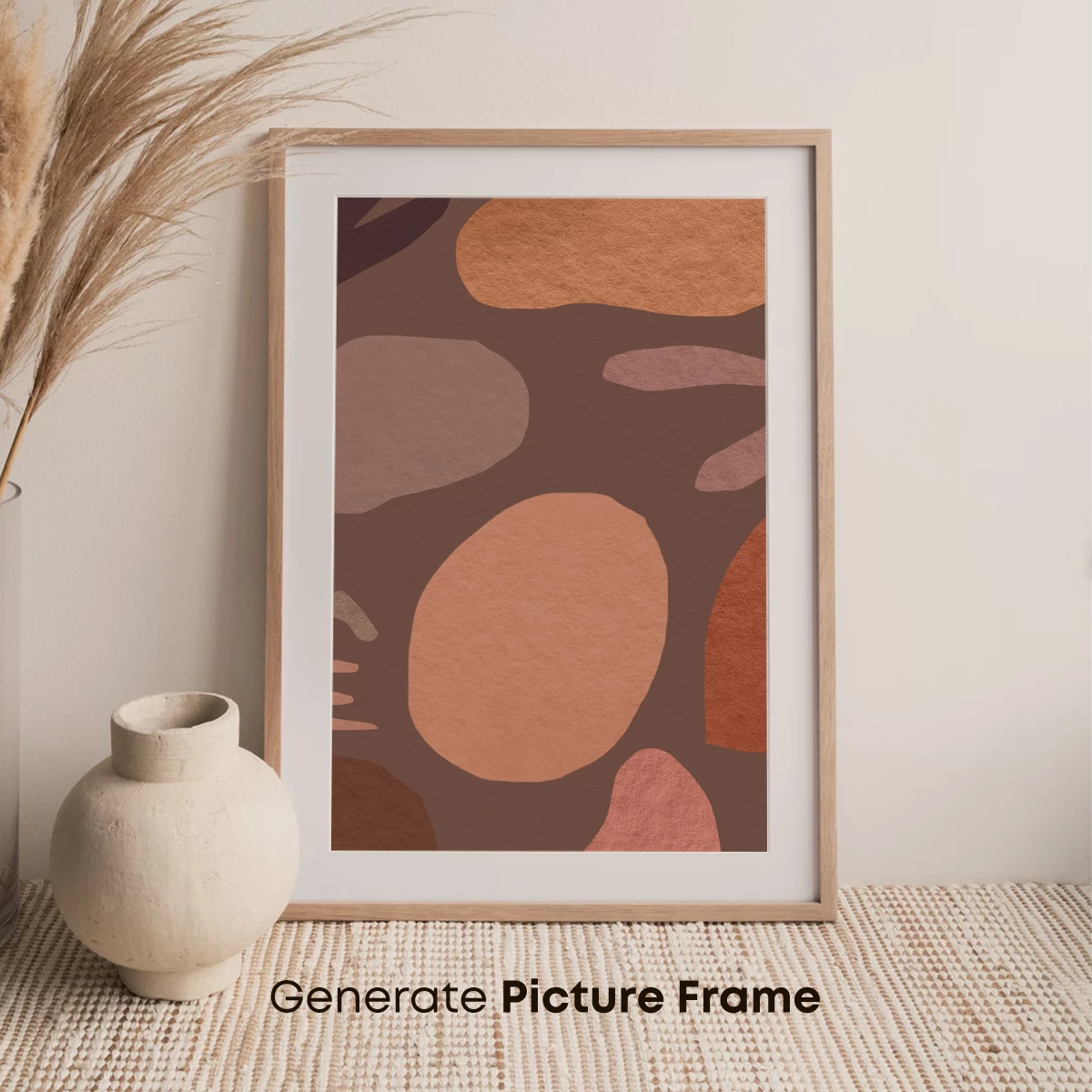 Earthy Abstract Harmony: Organic Shapes in Warm Tones - Image 7